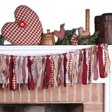 Red Fabric Ties Garland Garland GR610002 - The Fox Decor